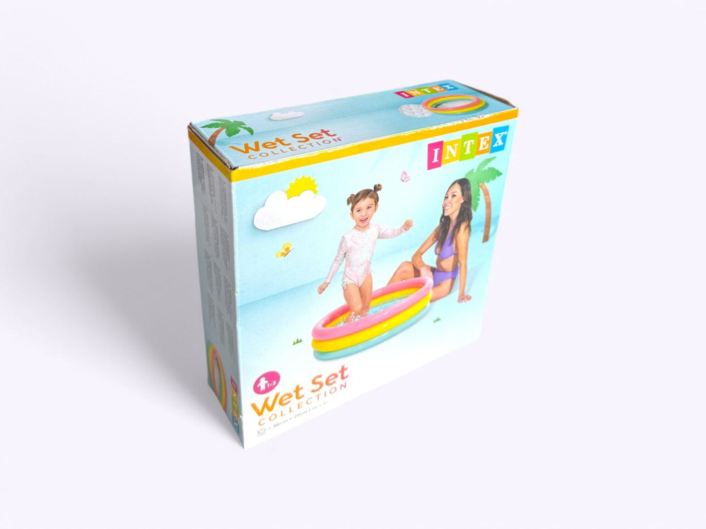 Wet Set (3 Feet) Inflatable Baby & Kids Pool — 3 Colorful Rings, Lightweight & Compact, Durable PVC Vinyl, Perfect for Beach, Garden & Summer Fun