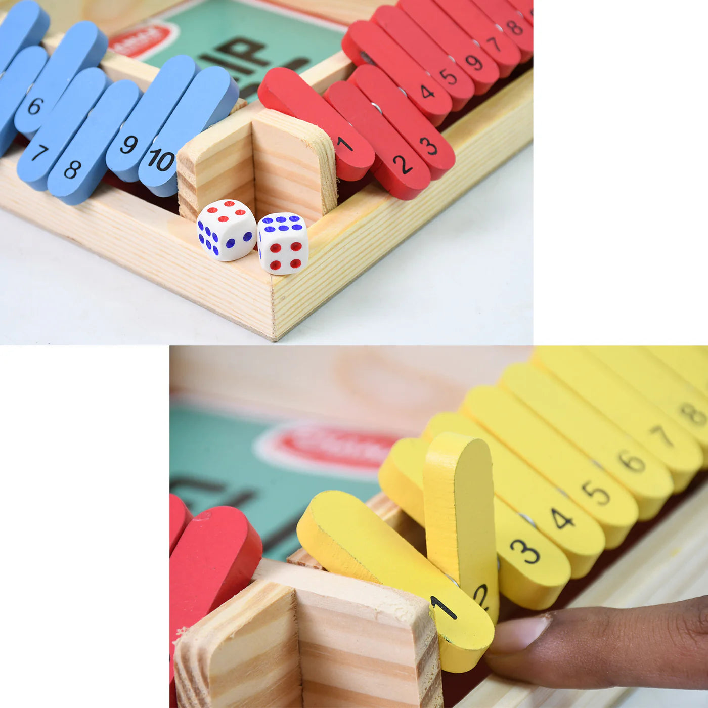 Flip Me Wooden Dice Game – Fun & Strategic Family Board Game