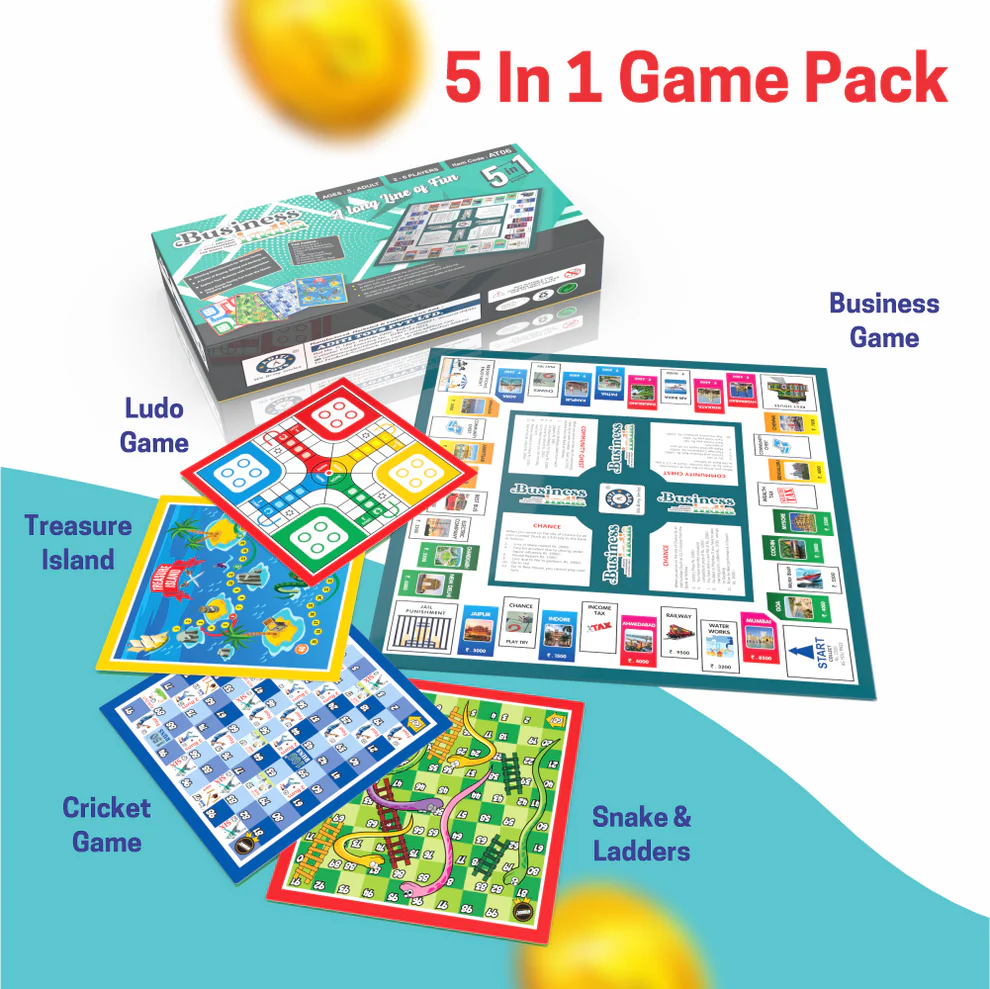 Business India Game Board - Plastic Money & Coins