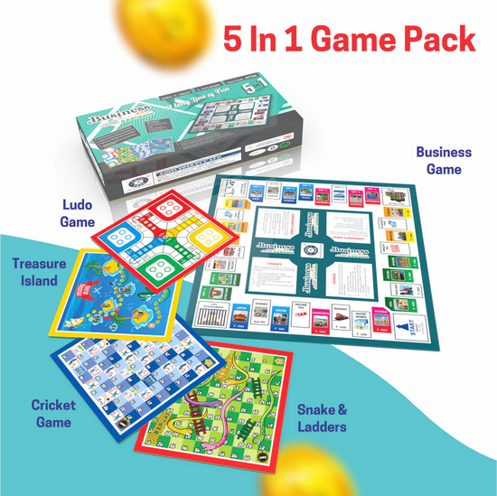 Business India Game Board - Plastic Money & Coins