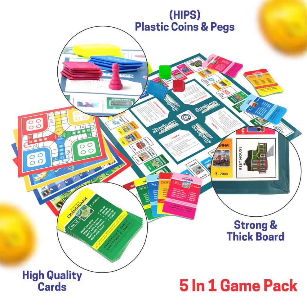 Business India Game Board - Plastic Money & Coins