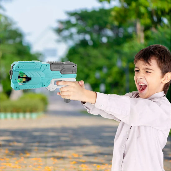 Blaster Gun for Kids – Safe Toy Gun with Soft Foam Bullets & 6 Rotating Barrels