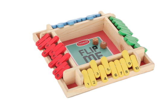 Flip Me Wooden Dice Game – Fun & Strategic Family Board Game