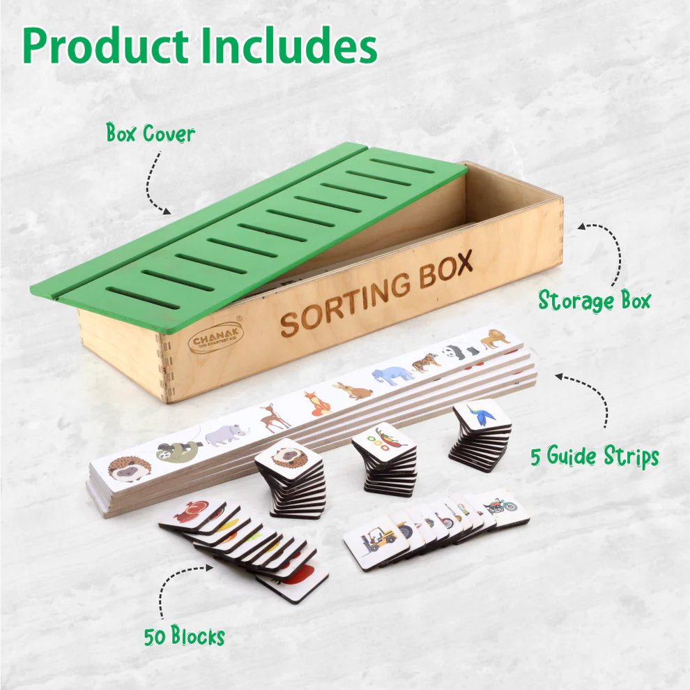 Wooden Sorting Box For Kids