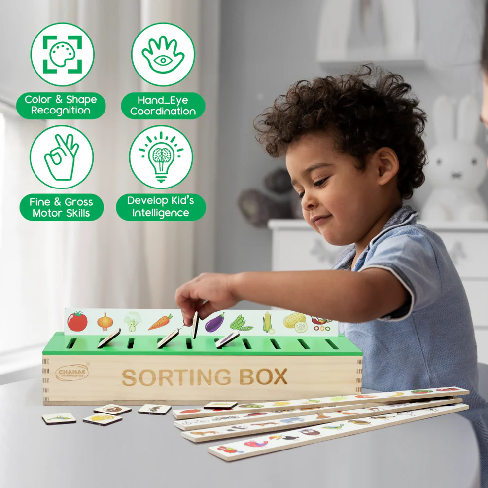 Wooden Sorting Box For Kids