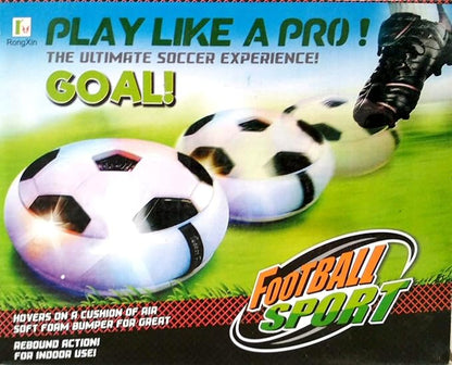 Battery-Operated Hover Football Soccer Game with Air Cushion & Foam Bumper — Indoor Gliding Toy for Kids, Safe & Fun Play