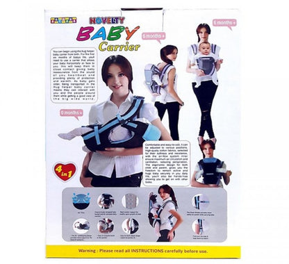 4-in-1 Baby Carrier Bag with Adjustable Buckles, Cushioned Armholes & Breathable Fabric — Multiple Carrying Positions, Head & Back Support, Safety Side Buckle