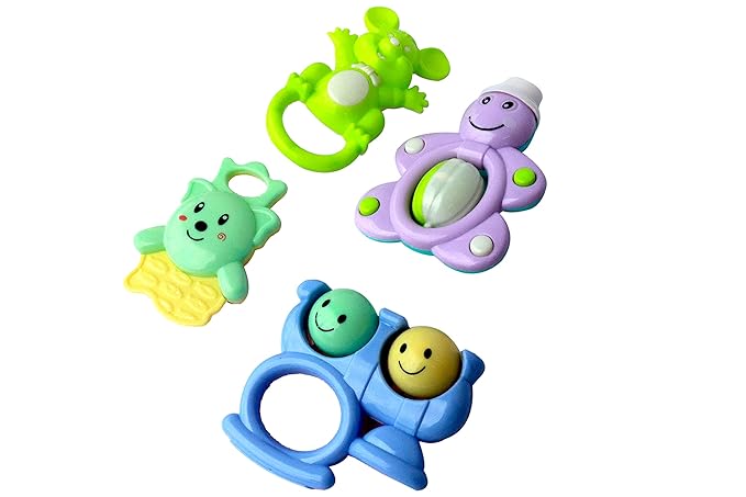 Baby Rattle Toy for Sensory & Motor Skill Development — Colorful, Safe & Lightweight Sound Toy for Soothing, Easy to Grip, Perfect for Infants & Toddlers