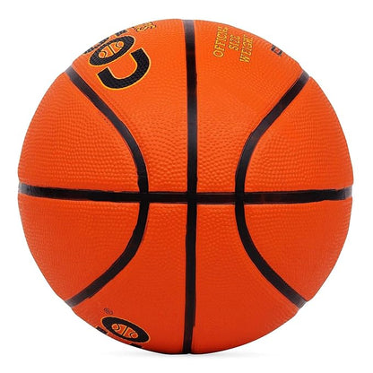 Size 7 Machine-Stitched Basketball with Butyl Bladder, Poly Cotton Backing & Slouchy Foamed Outer Layer (400-450g, 68-70cm)