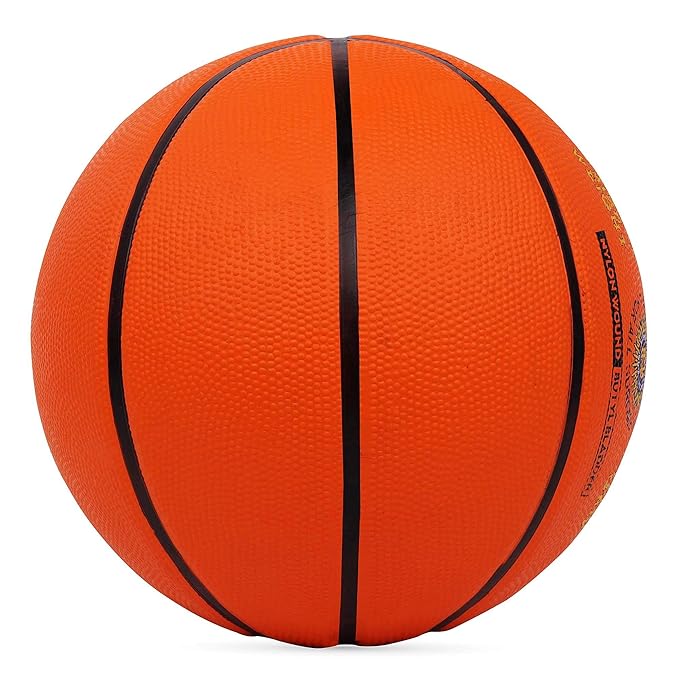 Size 7 Machine-Stitched Basketball with Butyl Bladder, Poly Cotton Backing & Slouchy Foamed Outer Layer (400-450g, 68-70cm)