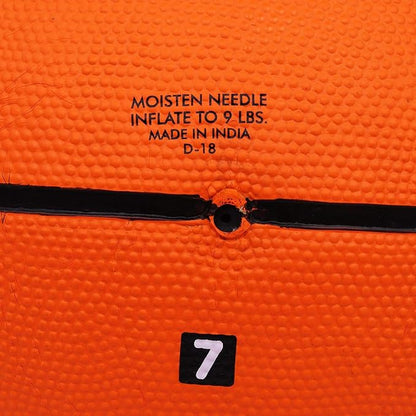 Size 7 Machine-Stitched Basketball with Butyl Bladder, Poly Cotton Backing & Slouchy Foamed Outer Layer (400-450g, 68-70cm)