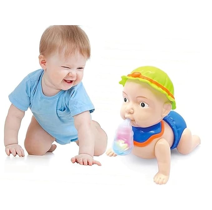 Cute Musical Crawling Baby Toy for Kids — Laughing, Singing & Light-Up Bottle, Interactive Sound & Activity Toy to Encourage Crawling (Non-Toxic ABS)
