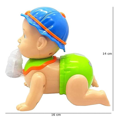 Cute Musical Crawling Baby Toy for Kids — Laughing, Singing & Light-Up Bottle, Interactive Sound & Activity Toy to Encourage Crawling (Non-Toxic ABS)