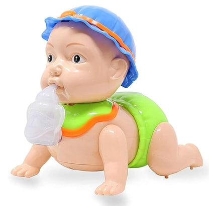Cute Musical Crawling Baby Toy for Kids — Laughing, Singing & Light-Up Bottle, Interactive Sound & Activity Toy to Encourage Crawling (Non-Toxic ABS)