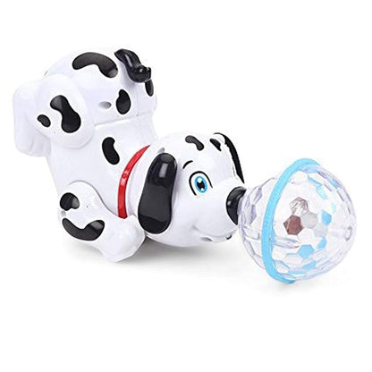 Dancing Dog Toy for Kids & Babies — Music, 3D Flashing LED Light Ball, Bump & Go Action, Moving Arms & Head, Cute Puppy Gift (Non-Toxic)