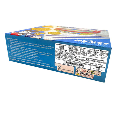 Disney Mickey Mouse Flash Drum — Light-Up Musical Toy for Kids, Interactive Rhythm & Sound Play, Safe & Fun