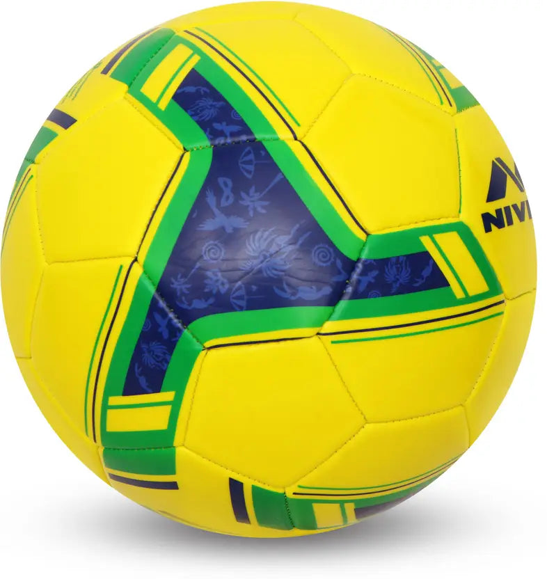 Nivia Spinner Football Size 5, 32-Panel Machine Stitched, Foamed PVC Cover, Durable Ball for Beginners & Recreational Play (Age 12 & Under)