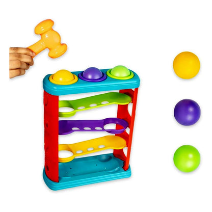 3-in-1 Gift Set for Kids & Toddlers — Hammer Ball, Cubic Rattle & Nursery Cube, Montessori Toy Combo for Fine Motor & Cognitive Development