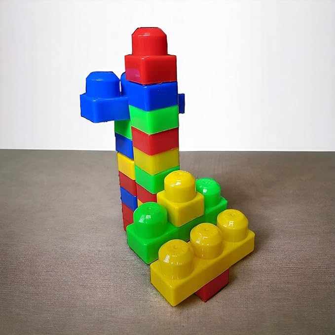 Jumbo Blocks Set-2 for Kids (2+ Years) — Colorful Educational Building Blocks, Shapes Game for Learning & Early Development