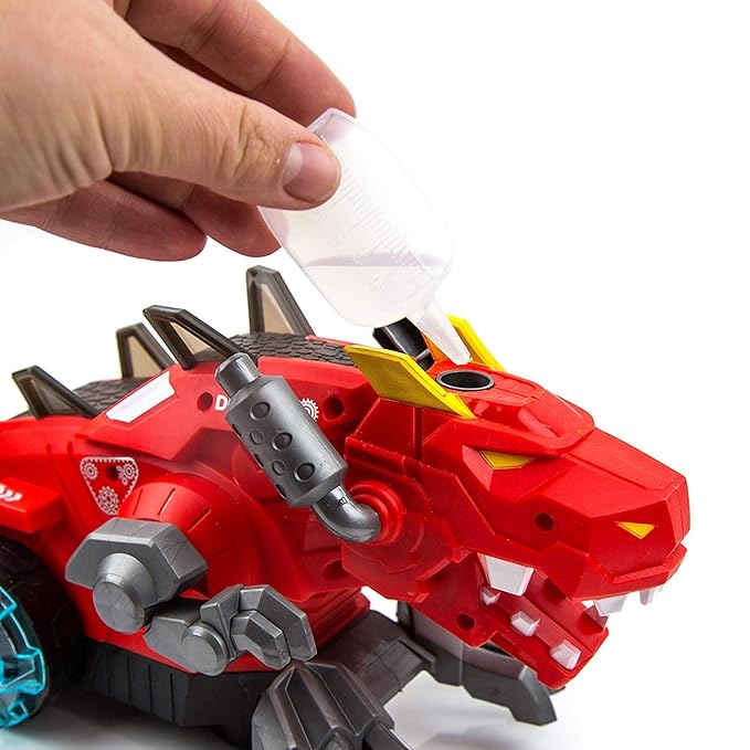 Realistic Mechanical Robotic Dragon Toy for Kids (Ages 3+) — Walking Dragon with Fire-Breathing Mist, Red Lights, Moving Wings & Realistic Sounds (Multi-Color)