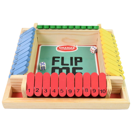 Flip Me Wooden Dice Game – Fun & Strategic Family Board Game