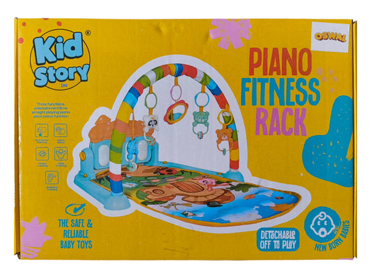 Kick & Play Baby Piano Gym and Fitness Rack with Music & Lights, 4-in-1 Play Mat for Newborn to 36 Months