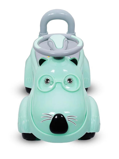 Kids Ride On with High Backrest, Parent Push Handle & Storage Seat — Strong Wheels, No-Assembly Foot-to-Floor Ride for Indoor & Outdoor Fun