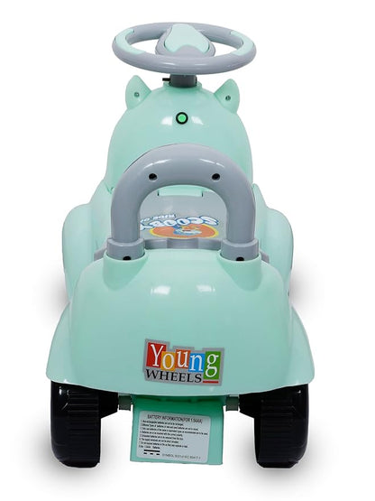 Kids Ride On with High Backrest, Parent Push Handle & Storage Seat — Strong Wheels, No-Assembly Foot-to-Floor Ride for Indoor & Outdoor Fun