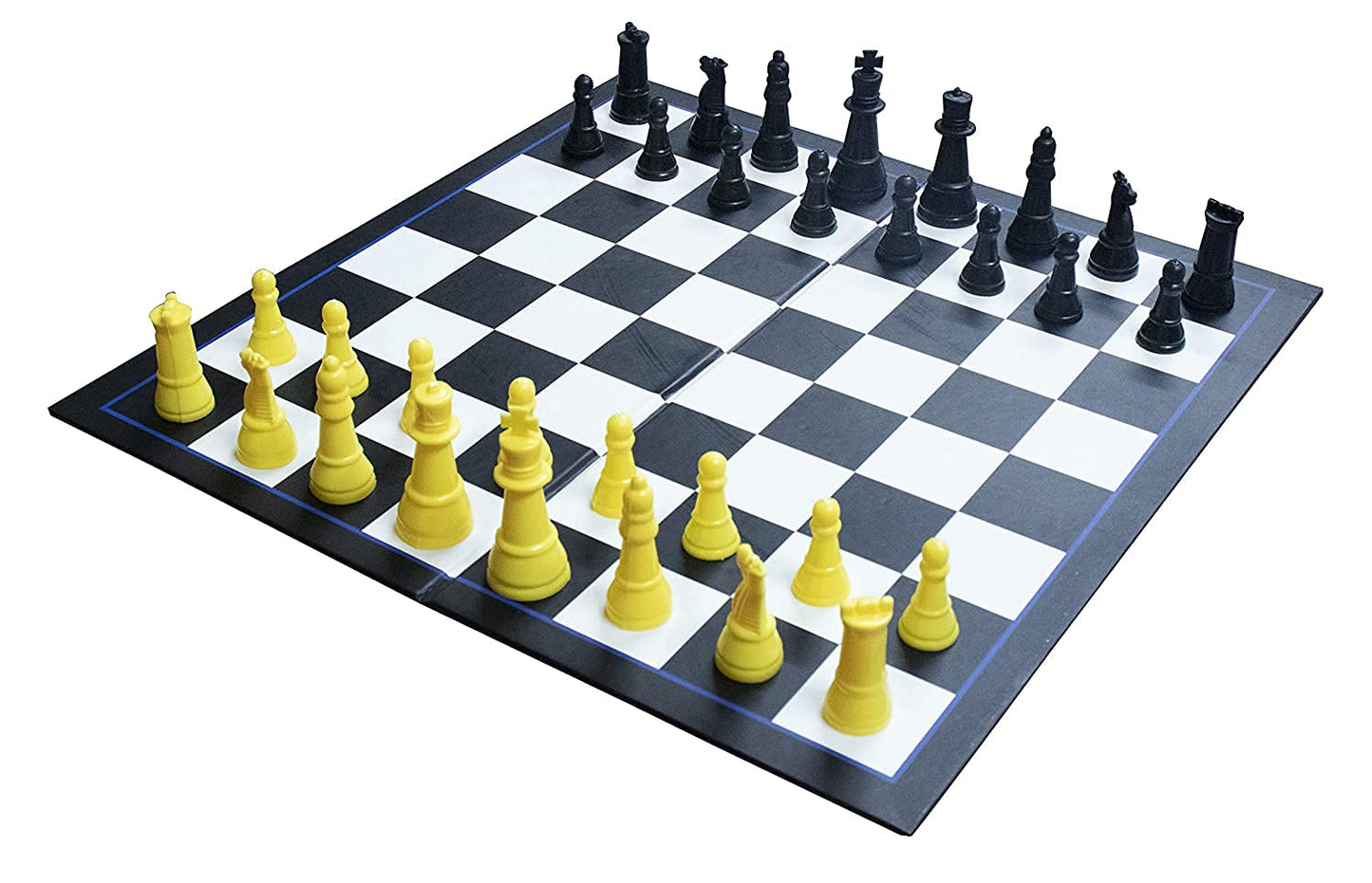 4-in-1 Family Strategy Board Game Set — Tambola, Chess, Ludo & Snakes & Ladders, Educational Fun Game for All Ages, 14"x14" Boards