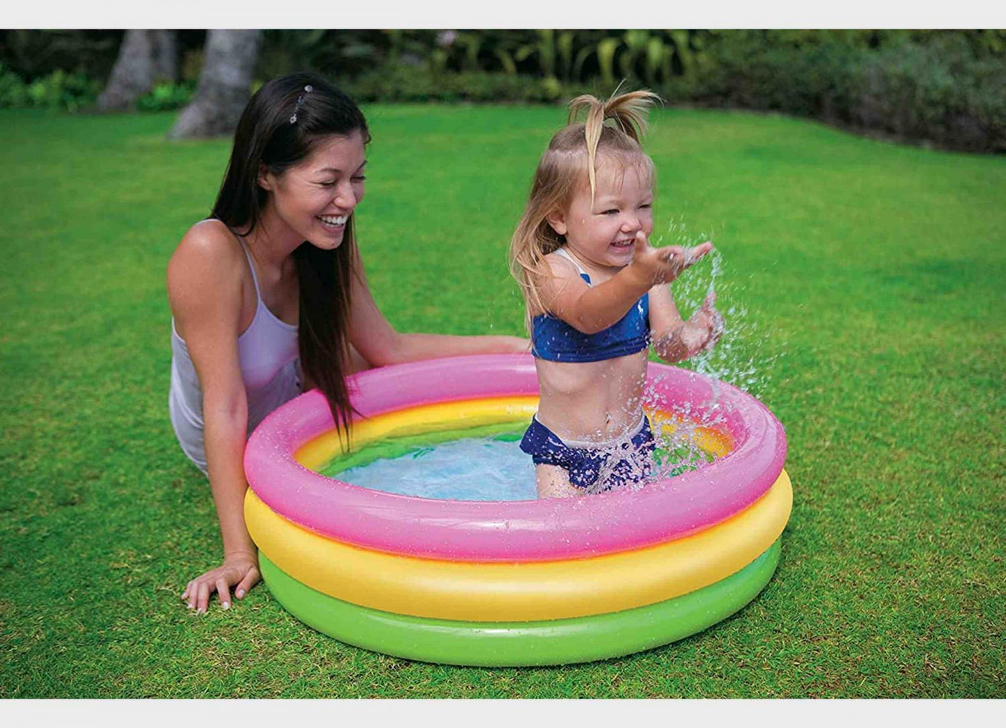 Wet Set (3 Feet) Inflatable Baby & Kids Pool — 3 Colorful Rings, Lightweight & Compact, Durable PVC Vinyl, Perfect for Beach, Garden & Summer Fun