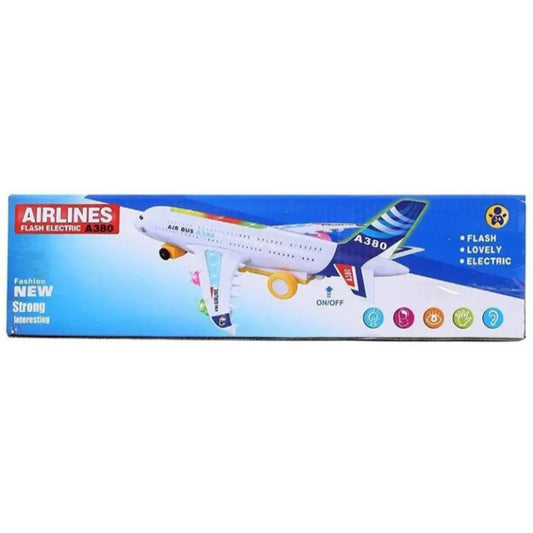 Air Bus Toy for Boys & Girls Age 3+, Flashing Lights & Realistic Jet Engine Sound, Battery Operated Bump and Go Action