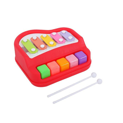 2-in-1 Xylophone Piano Musical Toy for Kids & Toddlers — Educational Keyboard with Lights & Numbers, Colorful Keys, Early Learning Music Instrument (Ages 1+)